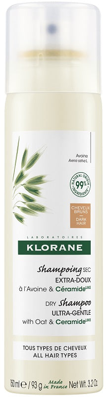 KLORANE SHAMPOO SECCO EXTRA DELICATO AVENA&CERAMIDE CAPELLISCURI 150 ML