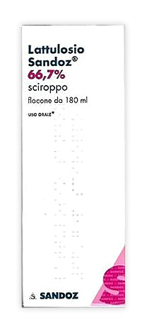LATTULOSIO (SANDOZ)*sciroppo 180 ml 66,7% flacone