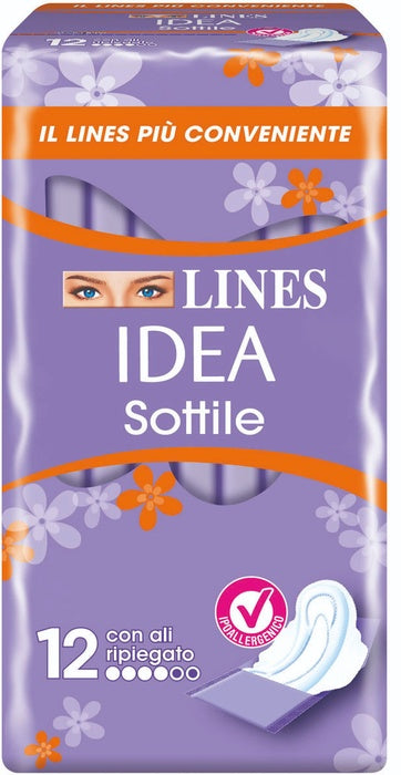 LINES IDEA SOTTILI RIPIEGATI ANATOMICI 12 PEZZI
