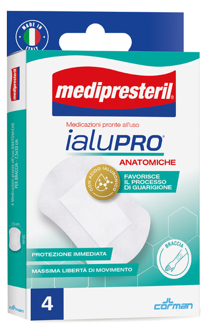 Medipresteril Ialupro Medicazione Anatomica per le braccia 7,5 x 10 cm 4 Pezzi
