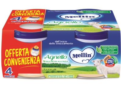 MELLIN OMOGENEIZZATO AGNELLO 4 PEZZI X 80 G