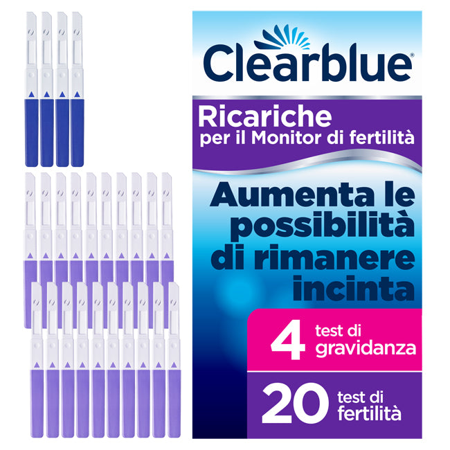 Monitor Di Fertilita' Clearblue Advanced In Stick 20 Pezzi +4 Test Di Gravidanza - Monitor Di Fertilita' Clearblue Advanced In Stick 20 Pezzi +4 Test Di Gravidanza
