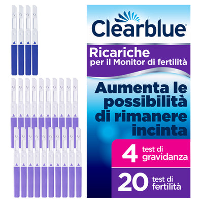 Monitor Di Fertilita&#039; Clearblue Advanced In Stick 20 Pezzi +4 Test Di Gravidanza