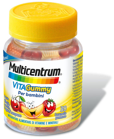 Multicentrum VitaGummy Integratore Vitamine Minerali Bambini 3+ Vitamina D Iodio Ferro 30 Caramelle