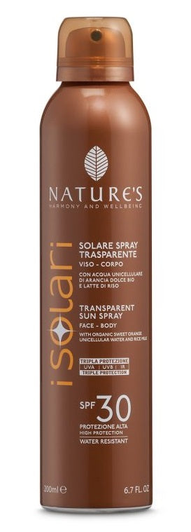 Nature's I Solari - Spray Trasparente - Spf30 - 200Ml
