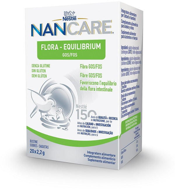 Nestlé Nancare Flora-equilibrium Integratore Per Lattanti e Bambini 20 Bustine Da 2,2g