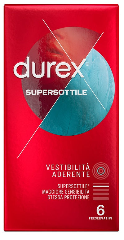 Durex Supersottile Vestibilità Aderente 6 Preservativi