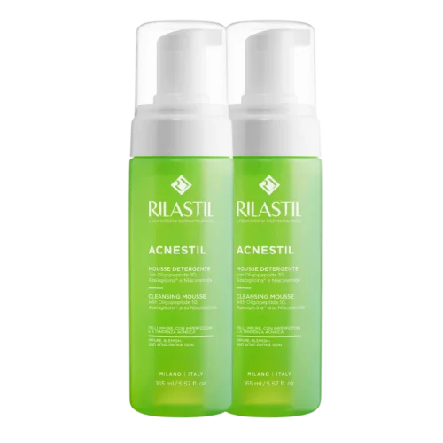 Rilastil Acnestil Mousse Detergente Pelli Impure Bipack 2 X 165ml
