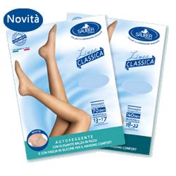 SAUBER CALZA AUTOREGGENTE 70 DENARI MAGLIA MICRORETE NERO 2LINEA CLASSICA