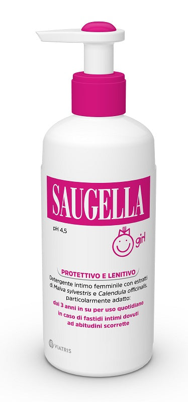 Saugella Girl ph neutro 200 ml detergente intimo bambina - Saugella Girl ph neutro 200 ml detergente intimo bambina