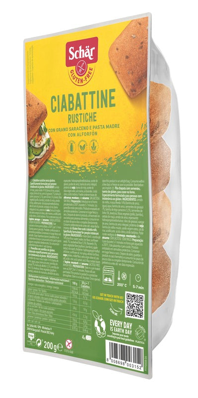 SCHAR CIABATTINE RUSTICHE SENZA LATTOSIO 200 G