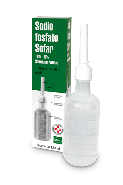 SODIO FOSFATO (ALFASIGMA)*1 flacone 120 ml 16% + 6% soluz rett
