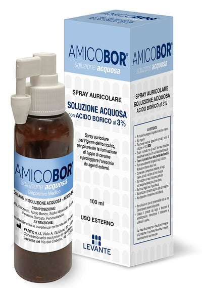 SOLUZIONE ACQUOSA PER IRRIGAZIONE DELL'ORECCHIO AMICOBOR 100ML