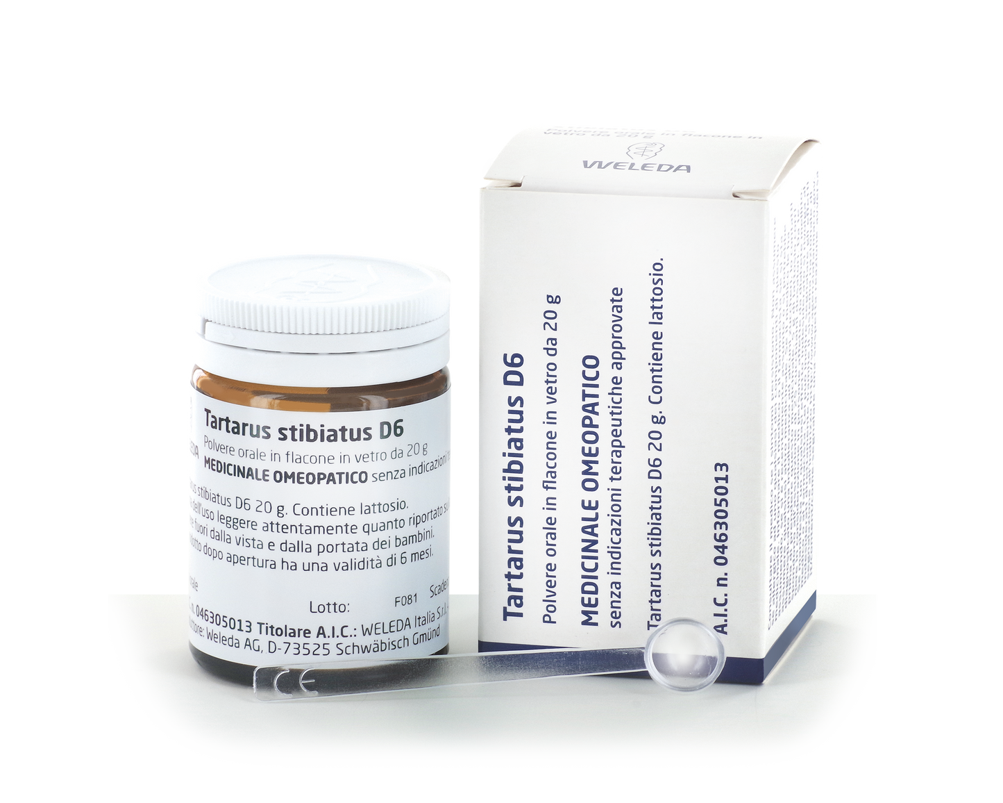 TARTARUS STIBIATUS*6 DH orale POLV 20 g flacone