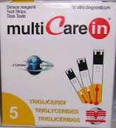 TEST TRIGLICERIDI MULTICARE IN STRISCE CON ASPIRAZIONE CAPIILLARE 5 PEZZI