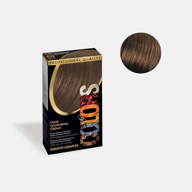 Beautytime The Colors Tinta per Capelli Biondo Scuro 6 Crema Colorante + RIlevatore Crema + Trattamento Dopo Colore + Guanti