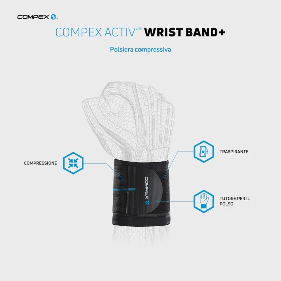 COMPEX ACTIV' WRIST BAND S/M Polsiera Compressiva
