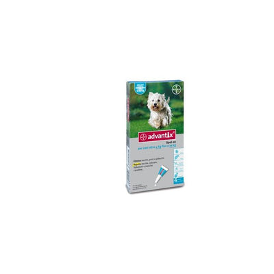Advantix Spot On Soluzione 4 Pipette 1 Ml 100 Mg + 500 Mg Cani Da 4 A 10 Kg