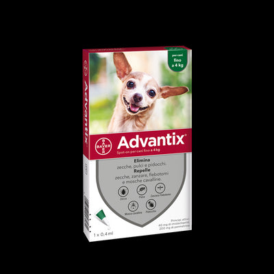 Advantix Spot On Soluz 1 Pipetta 0,4 Ml 40 Mg + 200 Mg Canifino A 4 Kg