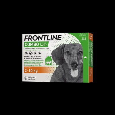 Frontline Combo Spot-On Cani P Soluz 3 Pipette 0,67 Ml 67 Mg+ 60,3 Mg Cani Da 2 A 10 Kg