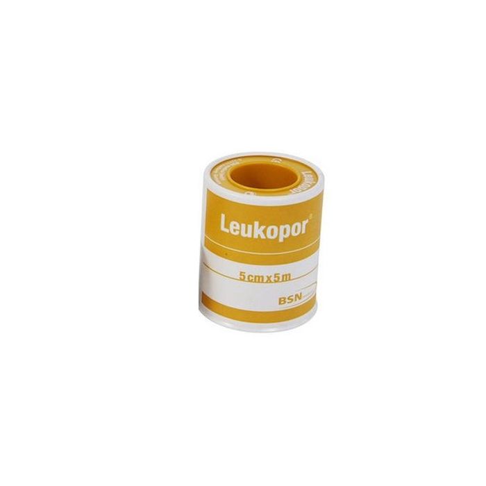 Cerotto In Rocchetto Leukopor Ipoallergenico Tessuto Non Tessuto Bianco 5X500 Cm