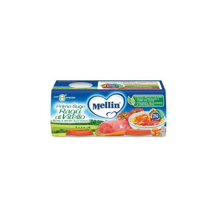 Mellin Primosugo Ragu' Di Vitello 2 Vasetti Da 80 G