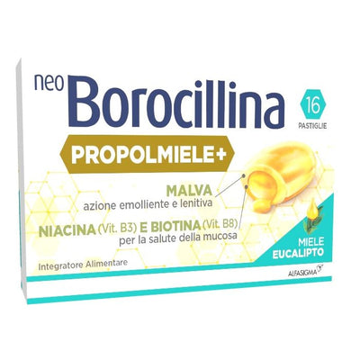 Neoborocillina Propolmiele+ Miele/Eucalipto 16 Pastiglie