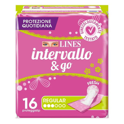 Proteggislip Lines Intervallo Fresh&Go Ripiegati 16 Pezzi