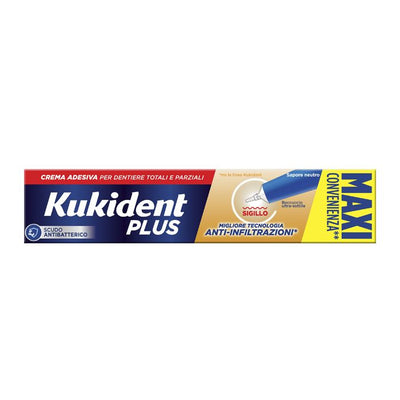 Kukident Plus Sigillo Anti Infiltrazioni Crema Adesiva Dentiere 57 G
