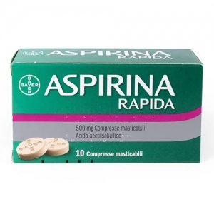 Aspirina Rapida 10 Compresse Masticabili 500mg - Aspirina Rapida 10 Compresse Masticabili 500mg