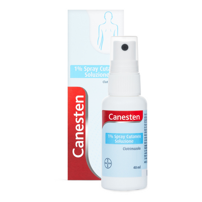 Canesten Spray Cutaneo Contro Funghi E Micosi Con Clotrimazolo 1%, Antimicotico e Antifungino Flacone 40 ml