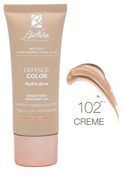 ionike Defence Color Fondotinta Hydra Glow 102 Creme 30ml