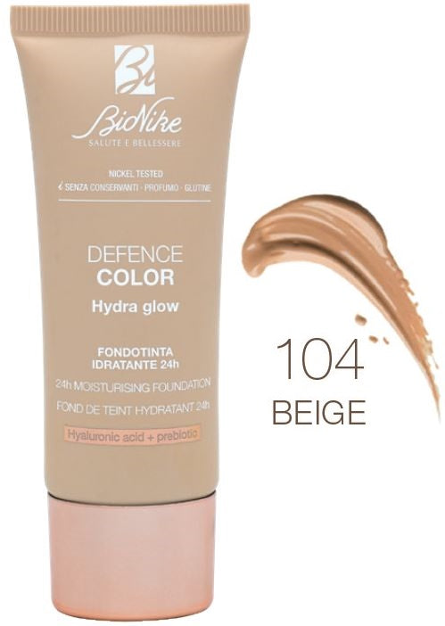 Bionike Defence Color Fondotinta Hydra Glow 104 Beige 30ml