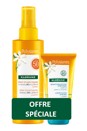 Klorane Kit Polysianes Spray Solare Tamanu Monoi SPF50 200ml + Shampoo Doccia Monoi 75ml