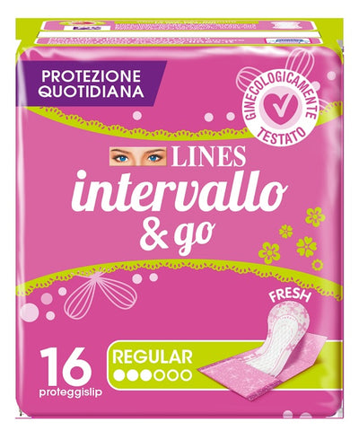 Proteggislip Lines Intervallo Fresh&amp;Go Ripiegati 16 Pezzi