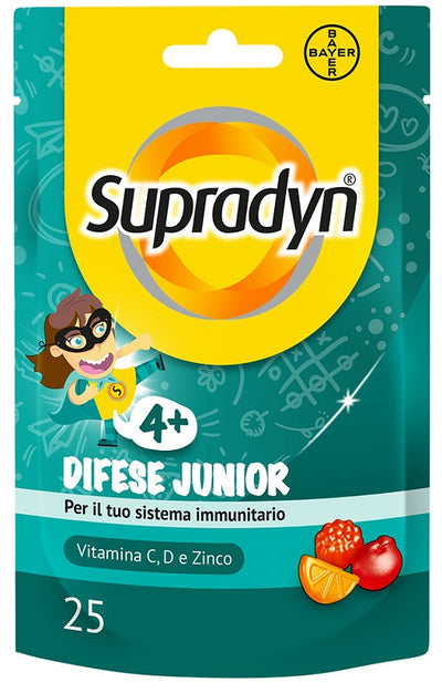 Supradyn Difese Junior Integratore Difese Immunitarie con Vitamina C D e Zinco 25 Caramelle Gommose