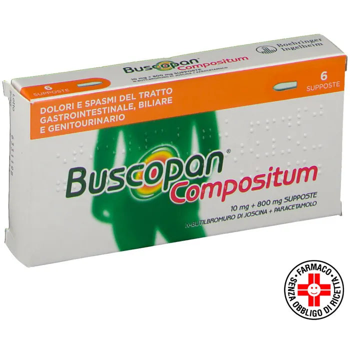 Buscopan Compositum 6 Supposte 10mg+800mg