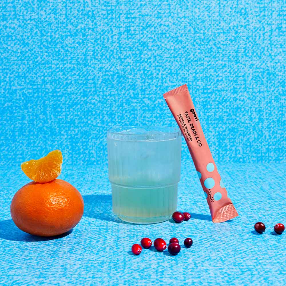 Goovi Drenante Cranberry & Mandarino Taste, Drain & Go - 24 stick da 20 ml - Goovi Drenante Cranberry & Mandarino Taste, Drain & Go - 24 stick da 20 ml