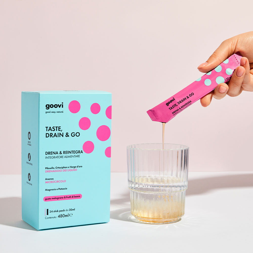 Goovi Drenante Melograno & Frutti di bosco Taste, Drain & Go - 24 stick da 20 ml