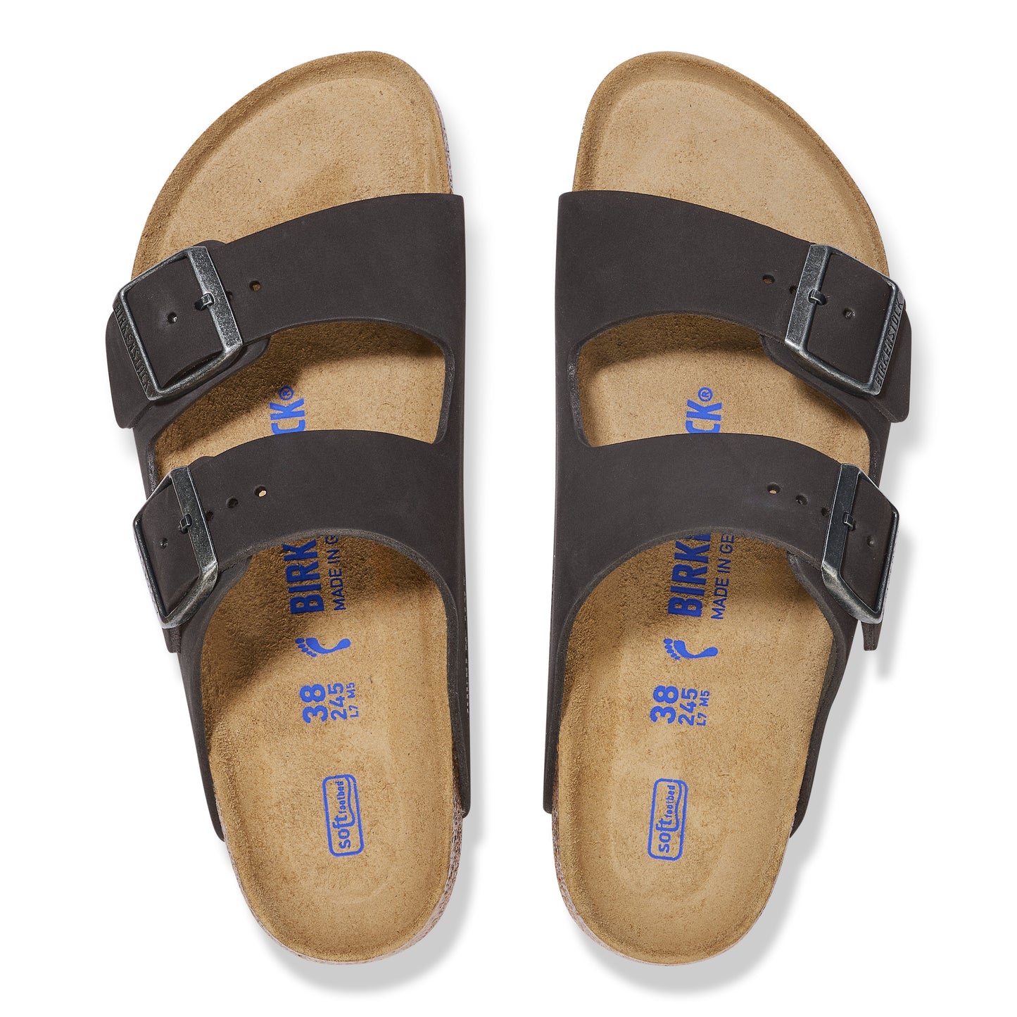 Birkenstock Arizona SFB Plantare Morbido Black Nubuck Leather N.37 - Narrow Fit ( Calzata Stretta)
