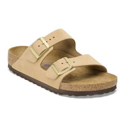 Birkenstock Arizona SFB Plantare Morbido Pelle Nubuck Sandcastle - N.39 - Narrow Fit ( Calzata Stretta)