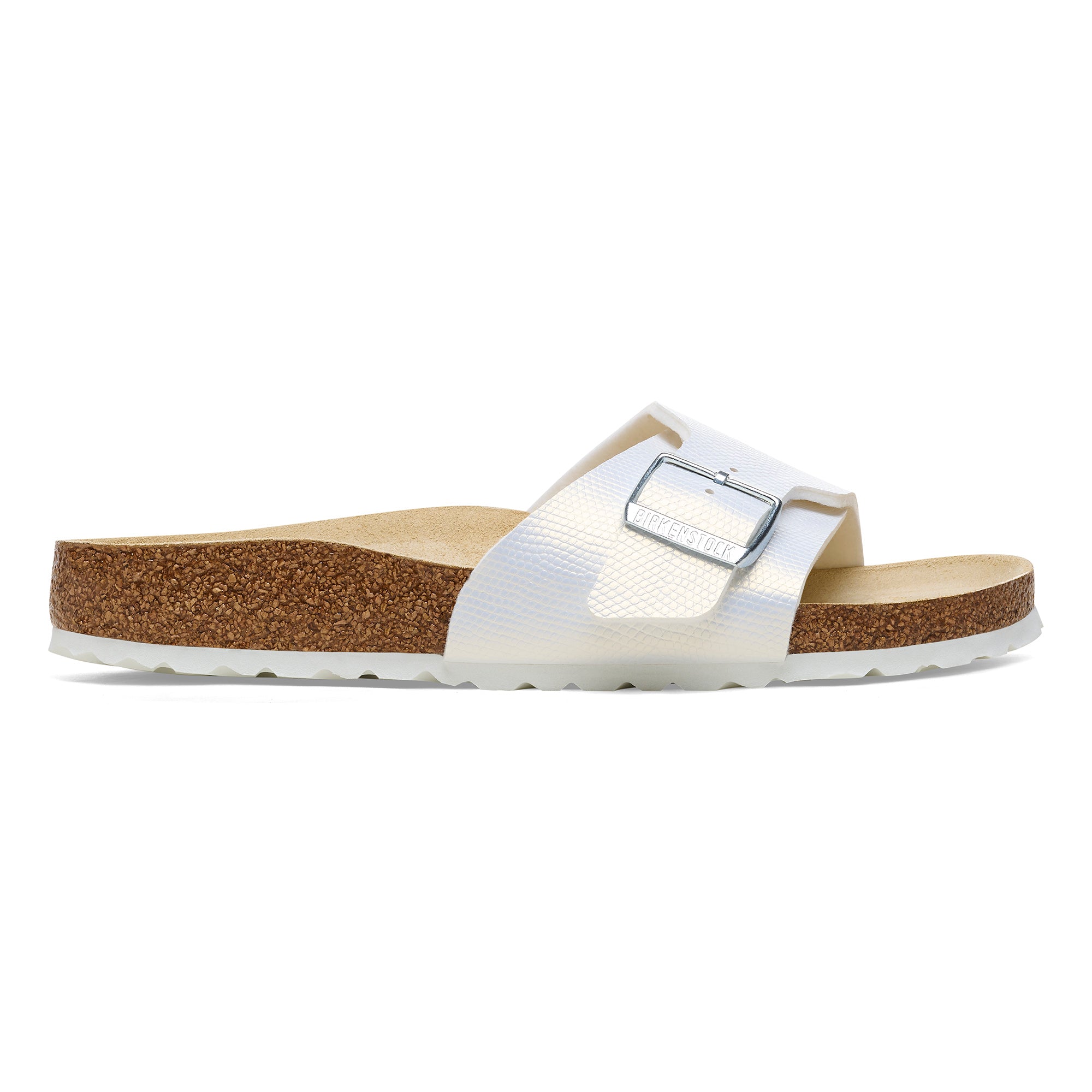 Birkenstock Catalina Shiny Lizard White Birko Flor N. 40 - Birkenstock Catalina Shiny Lizard White Birko Flor N. 40