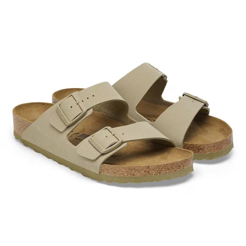 Birkenstock Arizona Faded Khaki Birko Flor N.40 - Narrow Fit ( Calzata Stretta)
