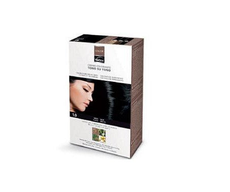 Vebix Color Tintura Per Capelli Permanente Naturale 1,0 Nero 1 Kit