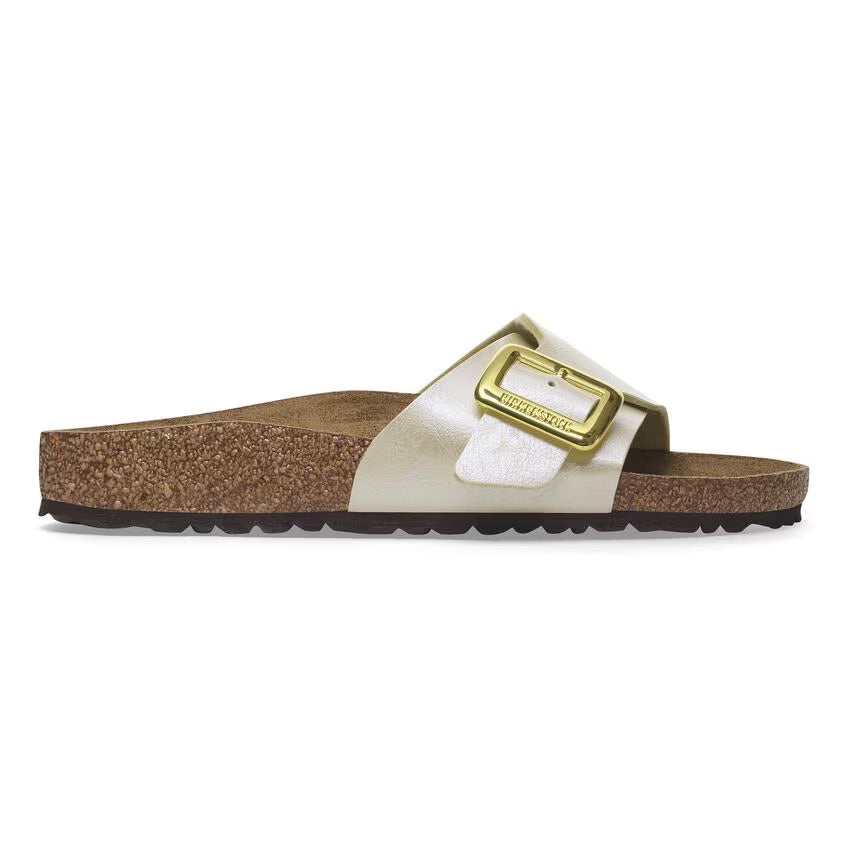 Birkenstock Catalina Cushion Buckle Birko-Flor - Graceful Pearl White - N.40 - Narrow Fit (Calzata Stretta)