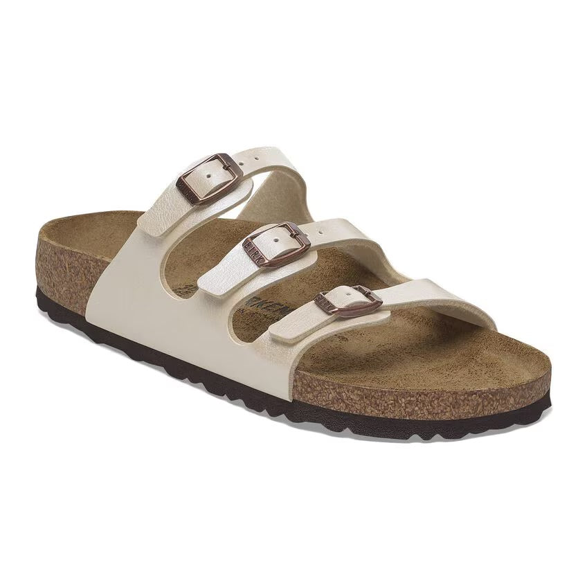 Birkenstock Florida Birko-Flor Graceful Pearl White N.37 Narrow Fit (Calzata stretta)