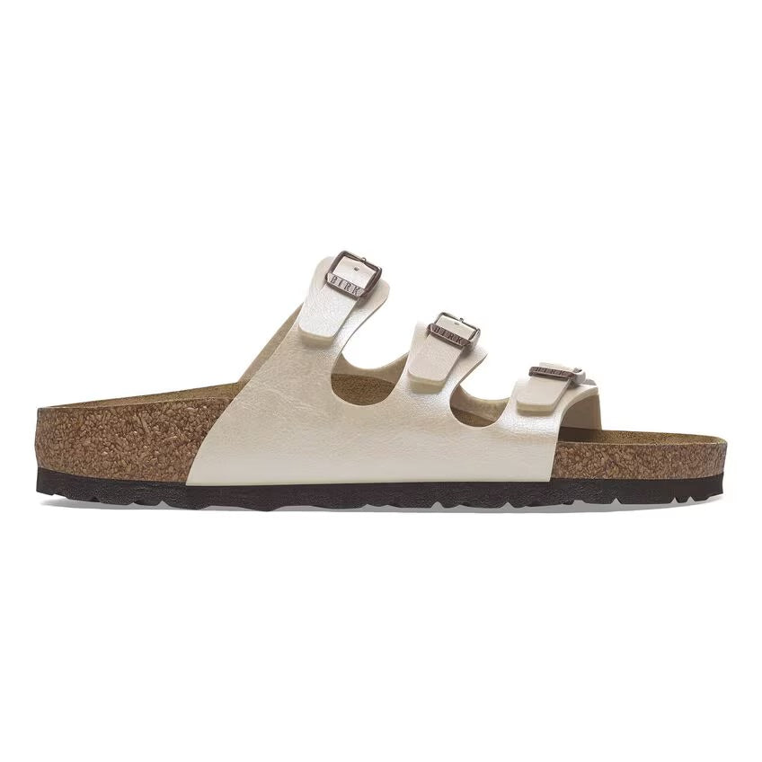 Birkenstock Florida Birko-Flor Graceful Pearl White N.37 Narrow Fit (Calzata stretta)