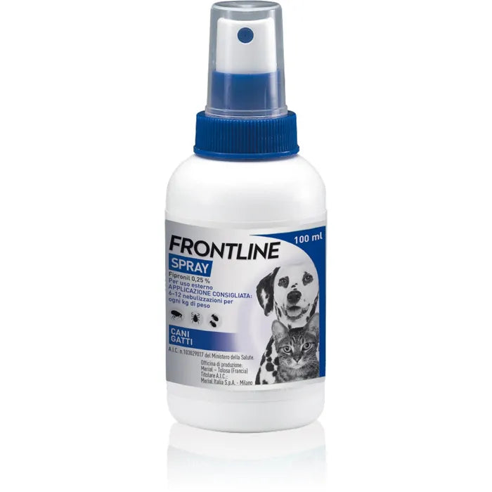 Frontline Spray Cani e Gatti 100ml  (FIPRONIL 0,25%) - Frontline Spray Cani e Gatti 100ml  (FIPRONIL 0,25%)