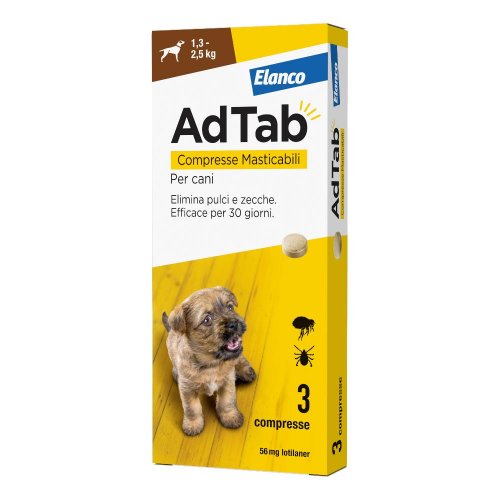 AdTab 3 Compresse Masticabili 56 mg - Per Cani da 1,3 a 2,5 kg