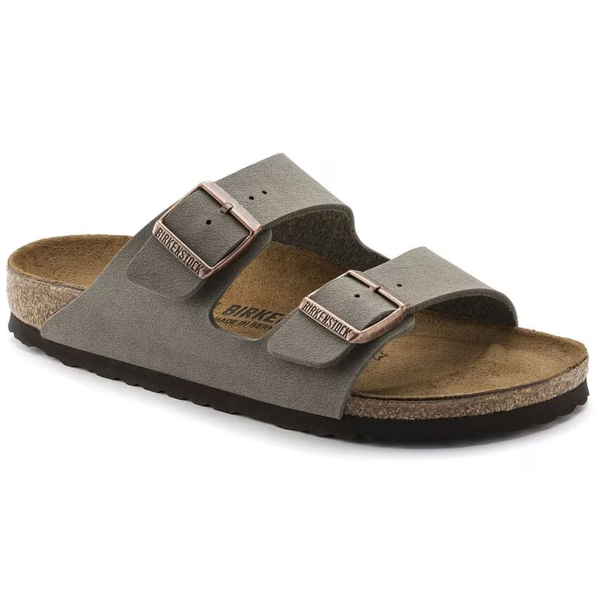 Birkenstock Arizona Birko-Flor Nubuck - Stone  N. 40 - Calzata Narrow Fit ( stretta)